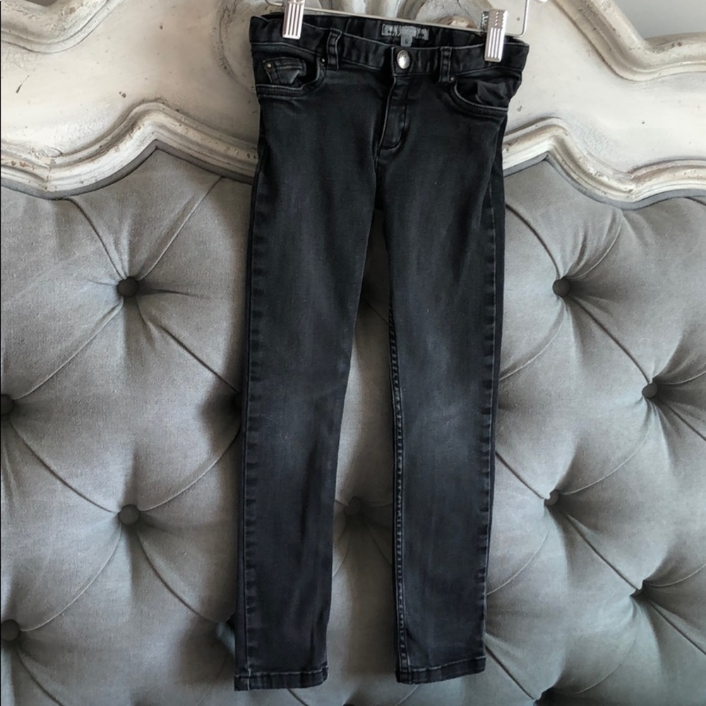 Bonpoint Boys Dark Charcoal Skinny Jeans Size 6 Designer Kids Denim